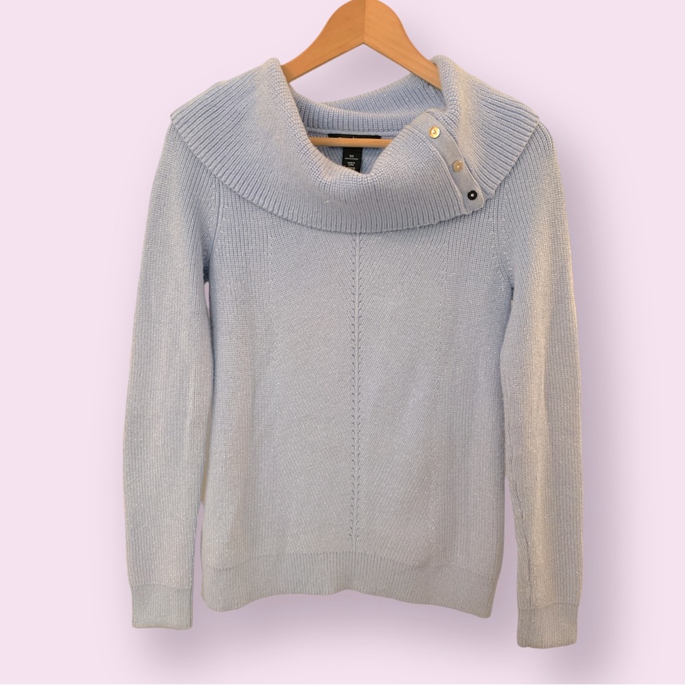 Powder Blue Knit Sparkly Sweater